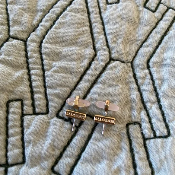 Allsaints Pink Crystal Earrings - Picture 2 of 3